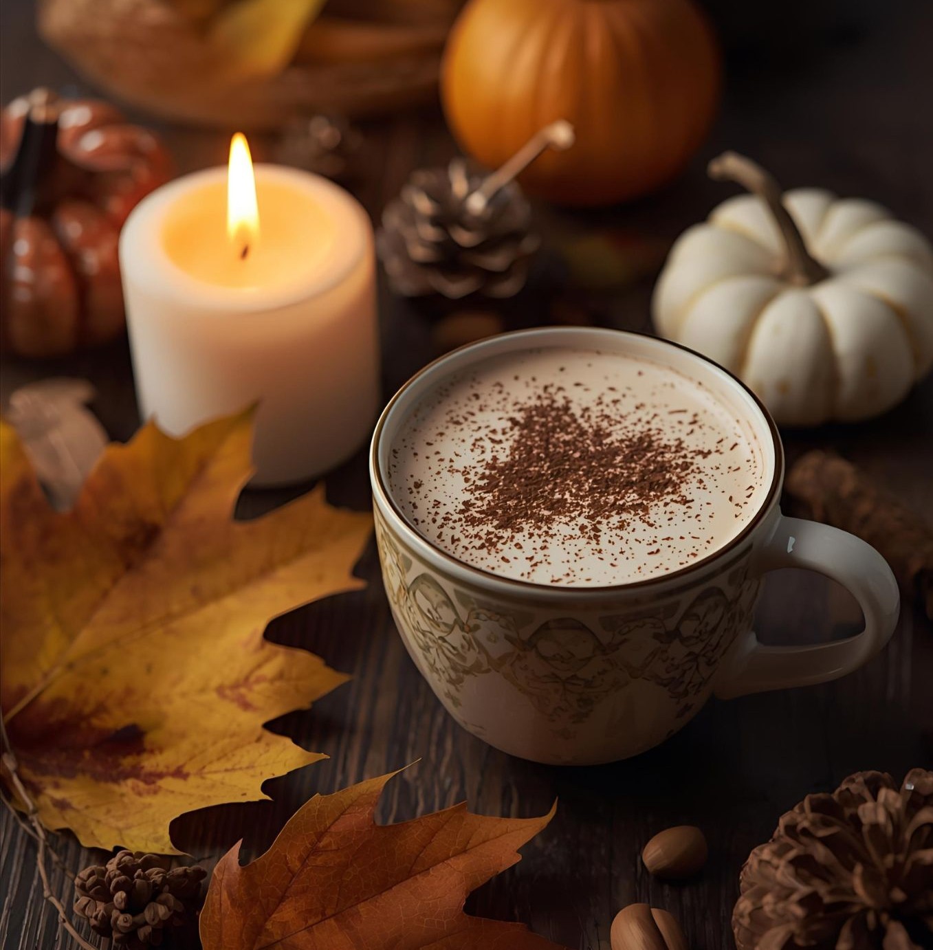 Offre massage à la bougie (A5) – 2 automne, chocolat chaud, massage