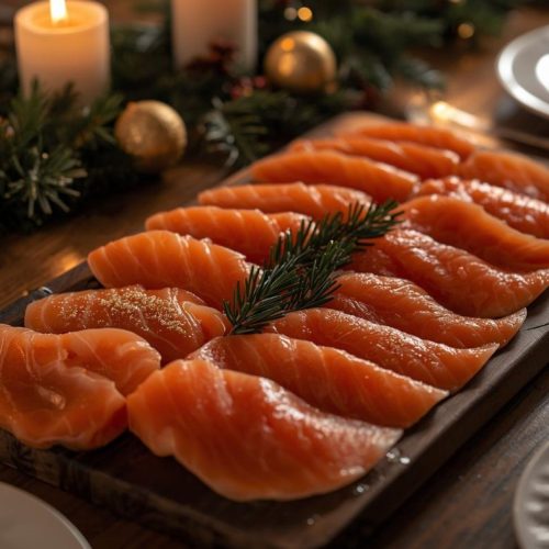 Saumon fumé, noel