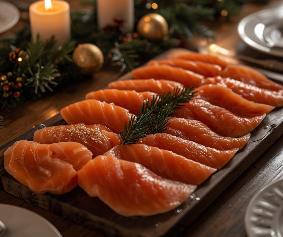 Saumon fumé, noel